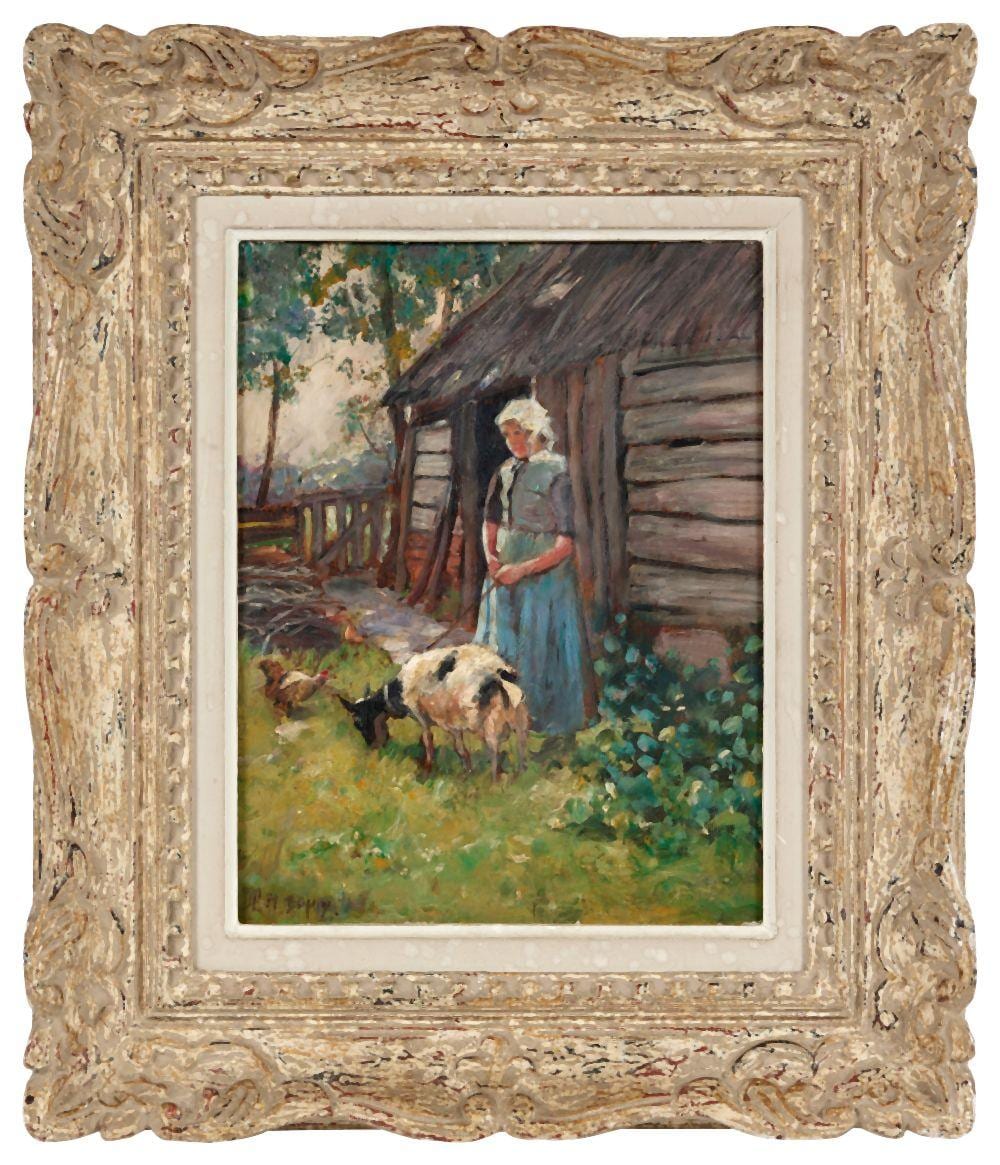 Paul-Michel Dupuy comparable auction result: paul michel dupuy 1869 1949 paysanne dans le poulailler