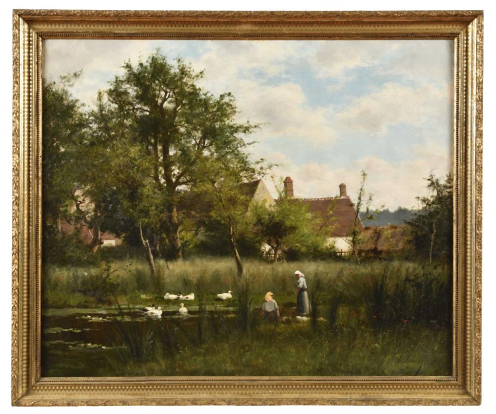 Adrien Schulz comparable auction result: adrien schulz 1851 1931 lavandi res en bord de mare