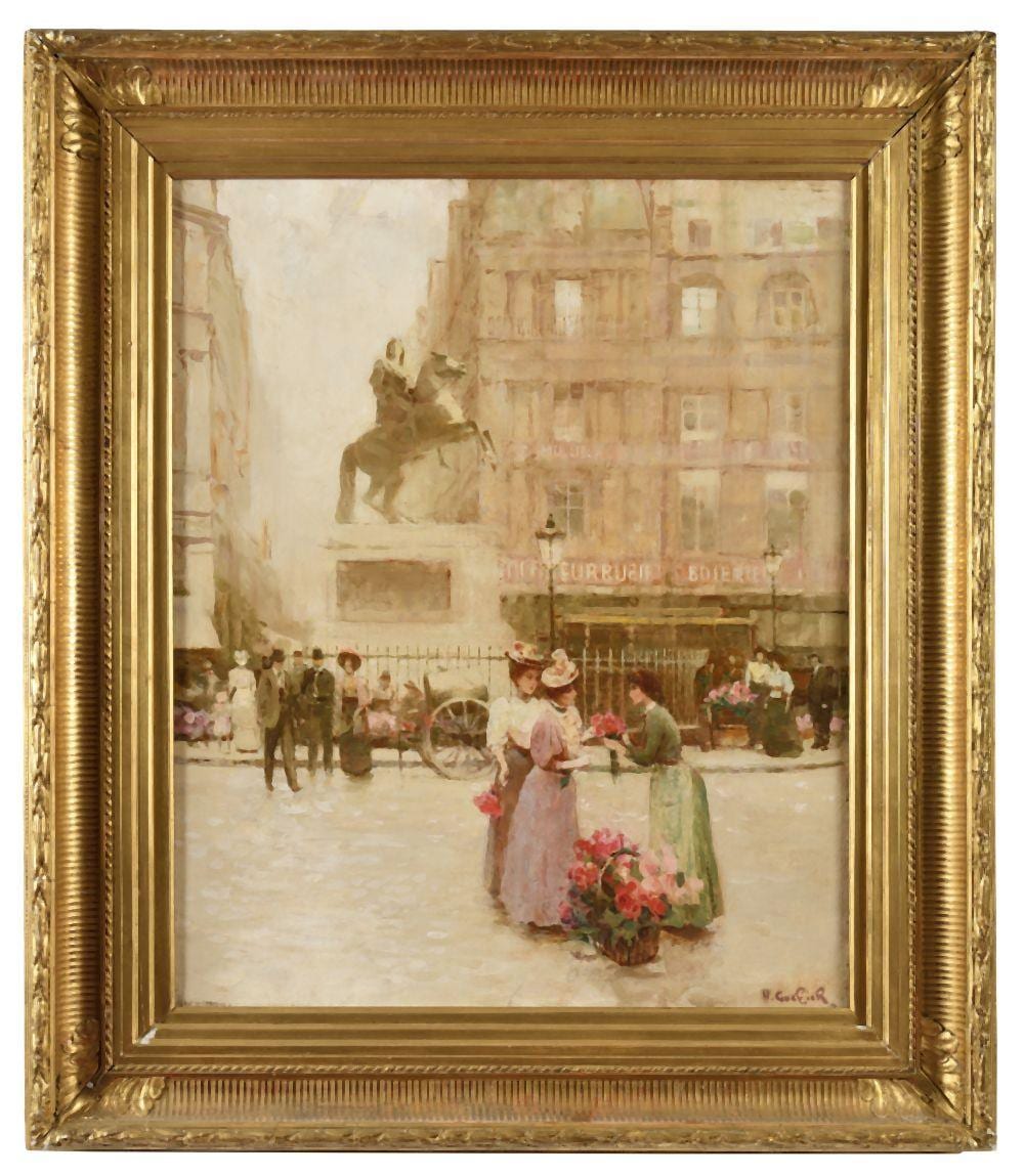 victor guerrier 1893 1968 la marchande de fleurs place des vic · Osenat · 2025-11-23 Victor Guerrier comparable auction result: victor guerrier 1893 1968 la marchande de fleurs place des vic