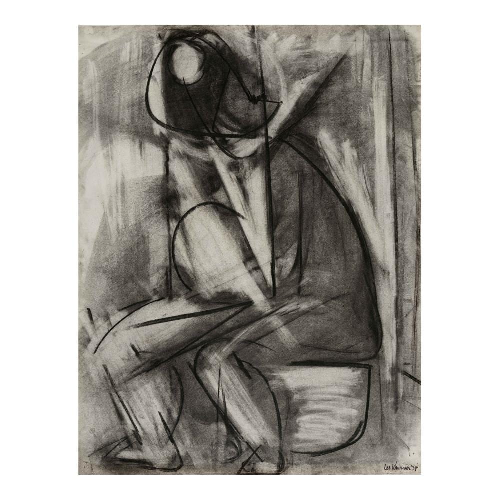 Lee Krasner comparable auction result: lee krasner 1911 1984 nude study from life 24 5 8 x 18 3 4 in 62 4 x 47 6 cm executed in 1939