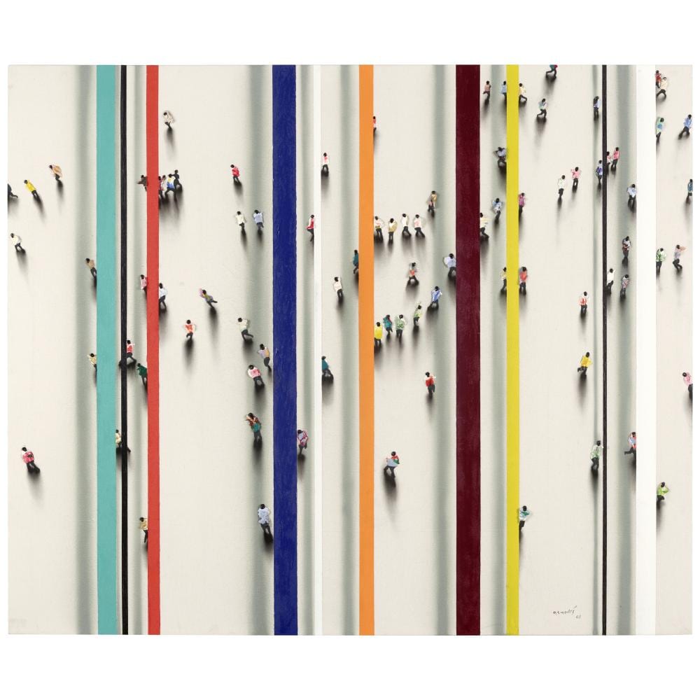 Juan Genovés comparable auction result: juan genov s 1930 2020 lineal 59 x 70 7 8 in 150 x 180 cm painted in 2008