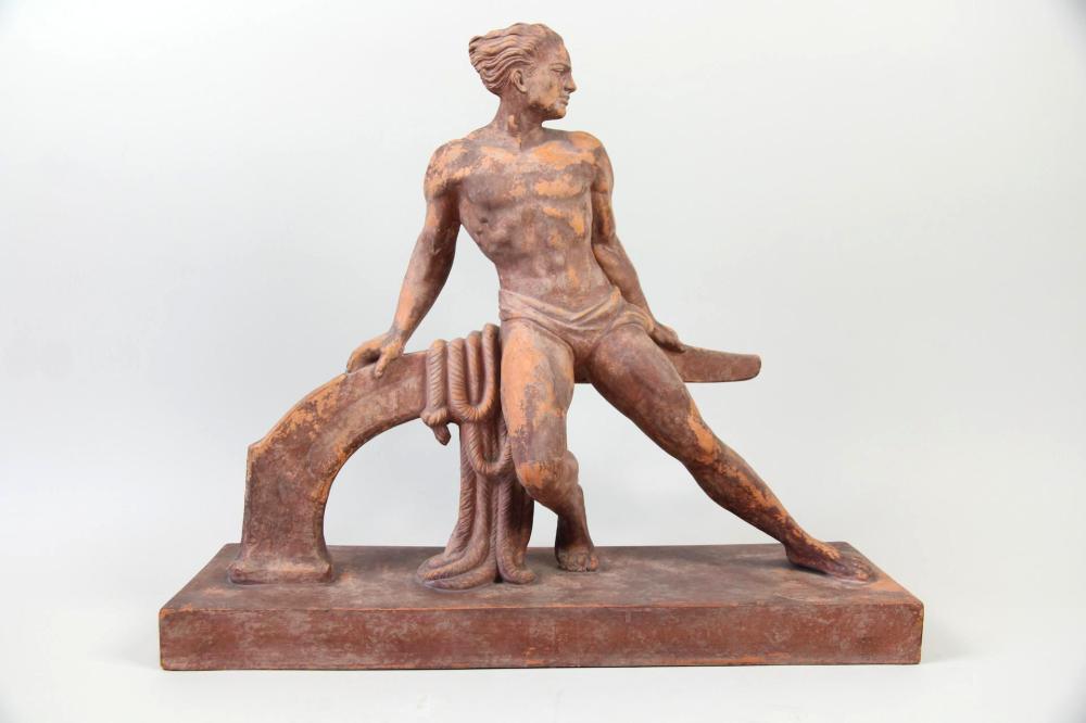 Ugo Cipriani comparable auction result: art deco italian terracotta sculpture by ugo cipriani