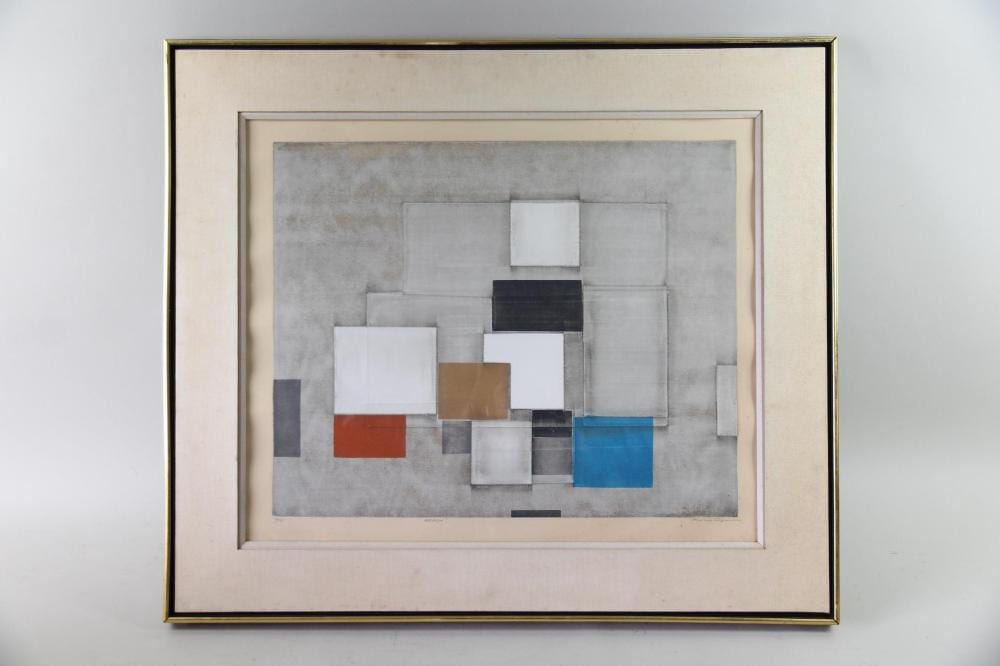 geometric modernist serigraph beach by norio azuma · Public Sale Auction House · 2025-11-22 Norio Azuma comparable auction result: geometric modernist serigraph beach by norio azuma