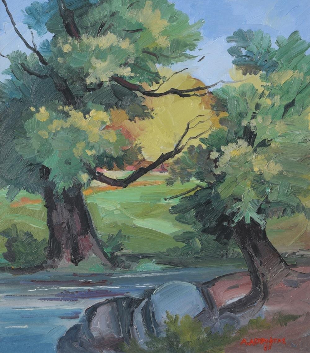 Andreas Asproftas comparable auction result: andreas asproftas 1919 2004 landscape