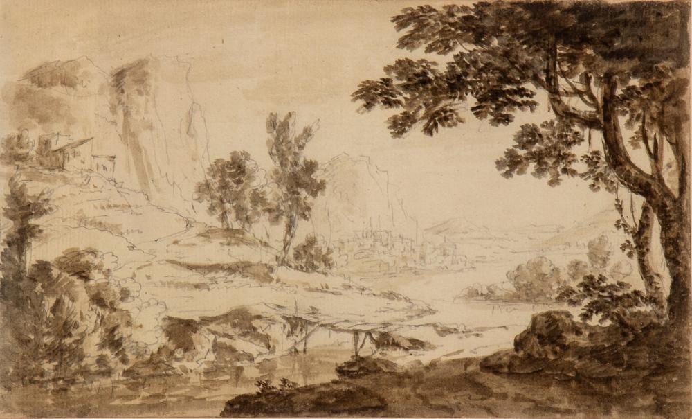 Paolo Anesi comparable auction result: paolo anesi attributed to landscape with a river