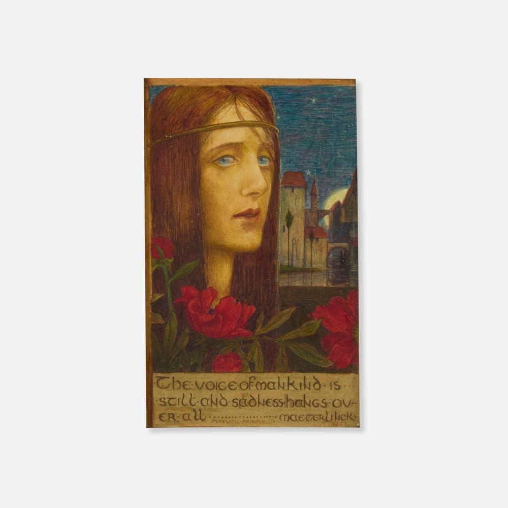 Maxwell Armfield comparable auction result: maxwell armfield the voice of mankind is still and sadness hangs over all