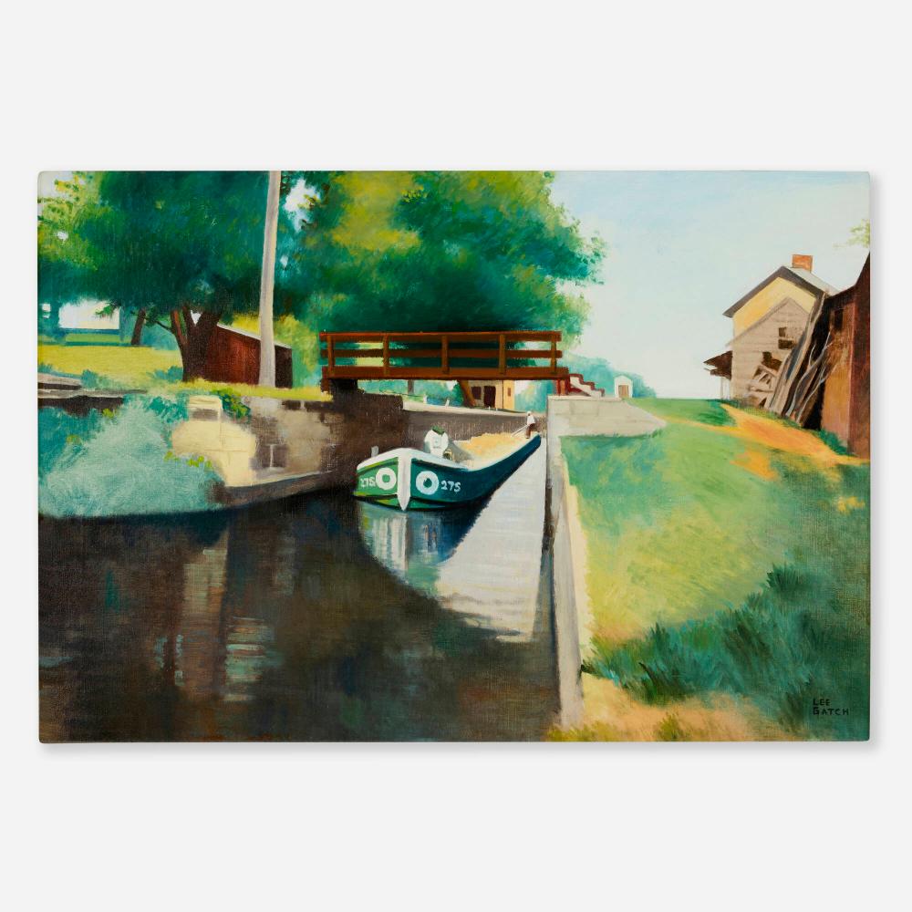 Lee Gatch comparable auction result: lee gatch the canal at lambertville