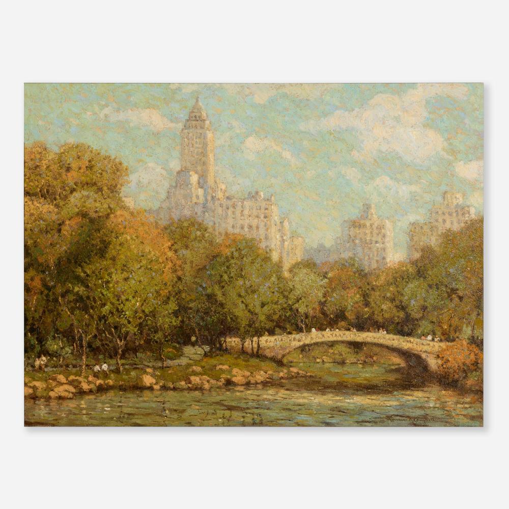 Laurence Campbell comparable auction result: laurence campbell bow bridge central park new york city