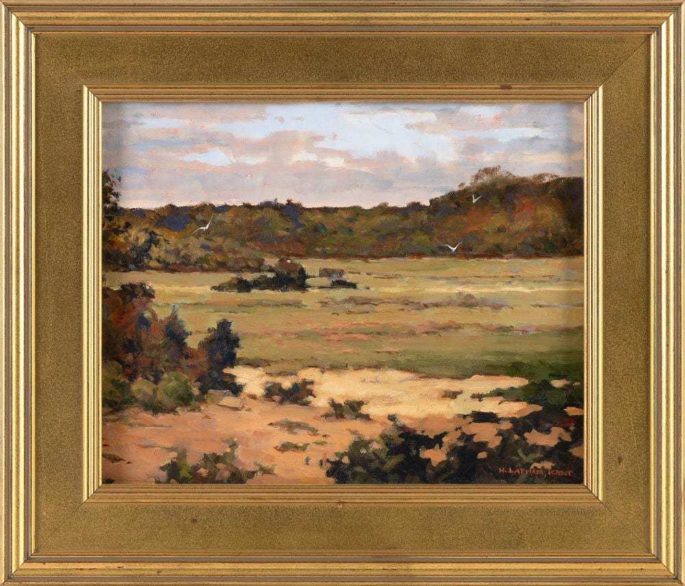 herman latham kent massachusetts 1930 2010 beautiful cape cod day oil on board 8 x 10 framed 12 x 13 5 · Eldred's · 2025-12-03 H. Latham Kent comparable auction result: herman latham kent massachusetts 1930 2010 beautiful cape cod day oil on board 8 x 10 framed 12 x 13 5