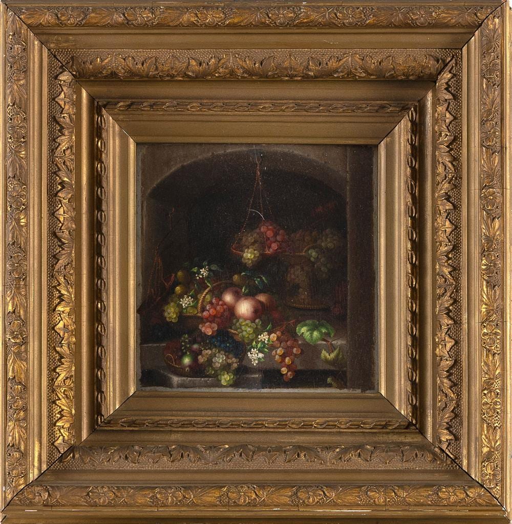 Adelheid Dietrich comparable auction result: adelheid dietrich germany 1827 1891 still life of abundant fruit oil on panel 6 25 x 5 75 framed 12 x 11 75