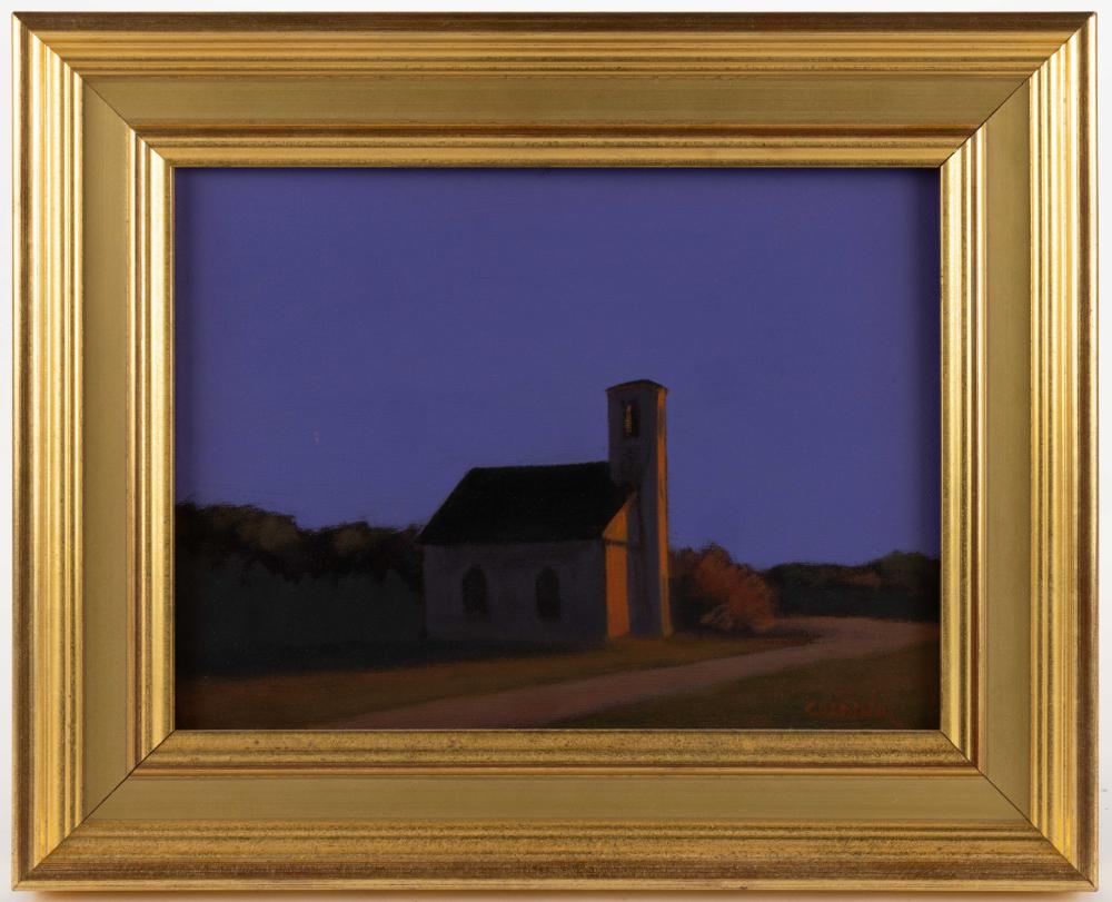 Robert Cardinal comparable auction result: robert cardinal canadian american b 1936 cape cod massachusetts coastal landscape with church