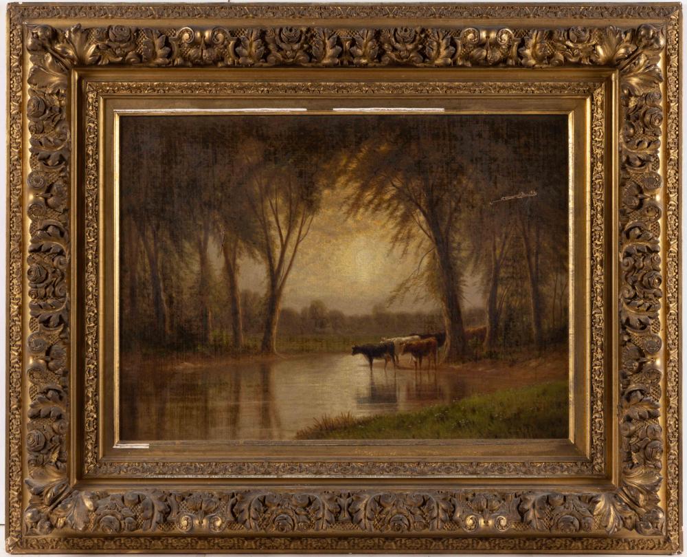 Clinton Loveridge comparable auction result: clinton loveridge american 1824 1902 landscape with cattle