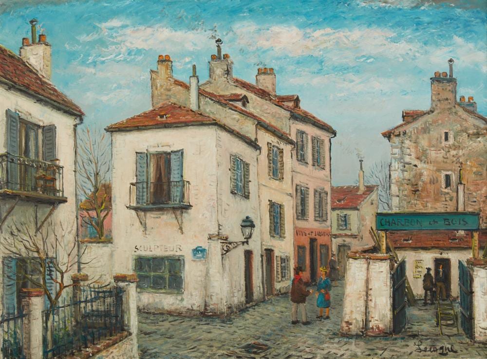 Alois Lecoque comparable auction result: alois lecoque czech 1891 1981 french street oil on canvas 24 x 32in 61 x 81cm