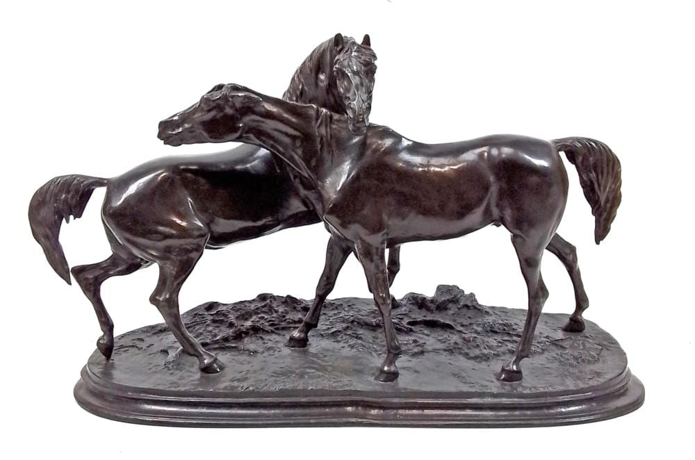Pierre Jules Mene, Bronze Horse Signed Sculpture sold by EJ'S Auction & Appraisal, lot 1194 — auction record photograph