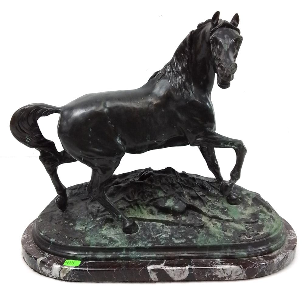 Pierre Jules Mene, Horse Bronze Sculpture sold by EJ'S Auction & Appraisal, lot 1196 — auction record photograph