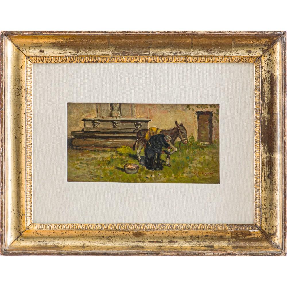 Michele Cortegiani comparable auction result: michele cortegiani olio su tavola