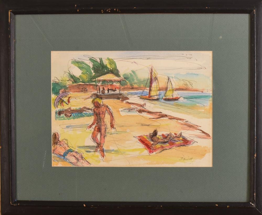 george daniell 1911 2002 key west beach 1968 · Casco Bay Auctions · 2025-11-22 George Daniell comparable auction result: george daniell 1911 2002 key west beach 1968