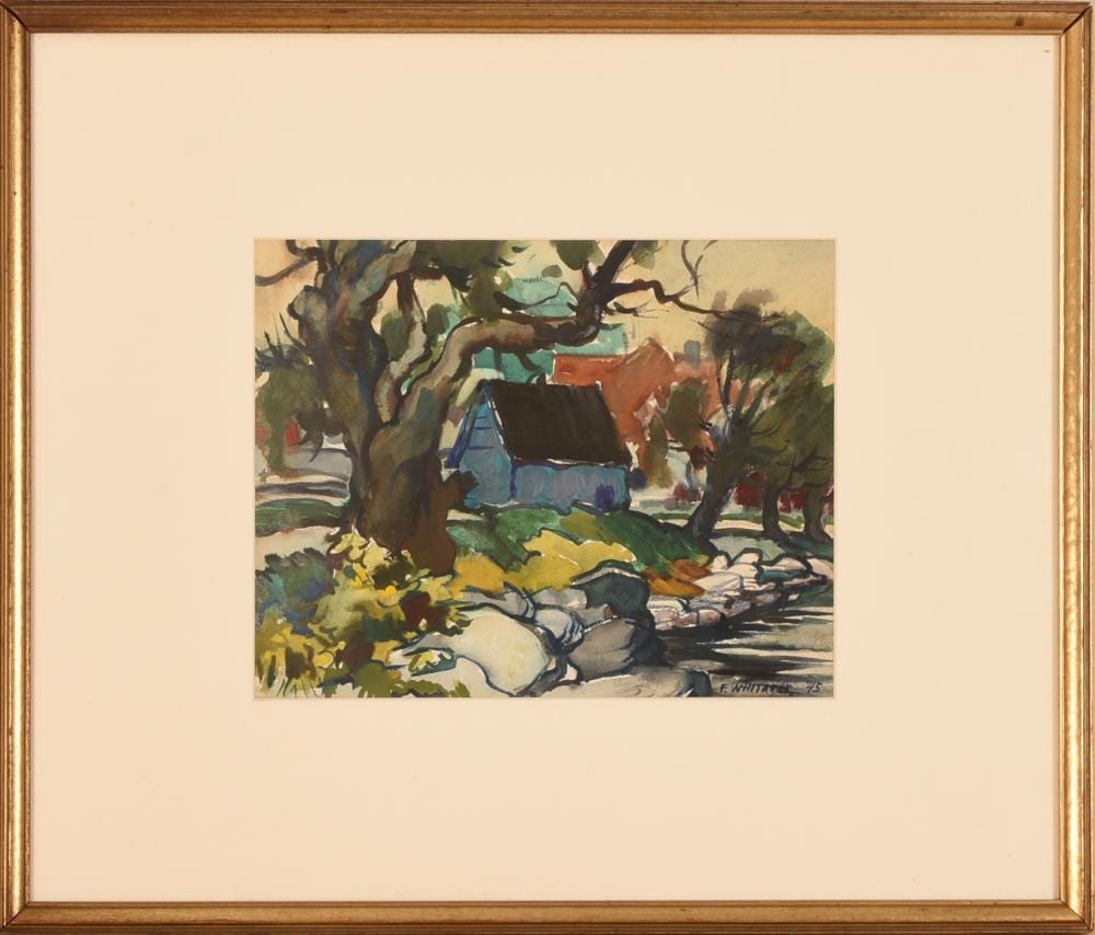 Frederic Whitaker comparable auction result: frederic whitaker 1891 1980 cabin in the woods