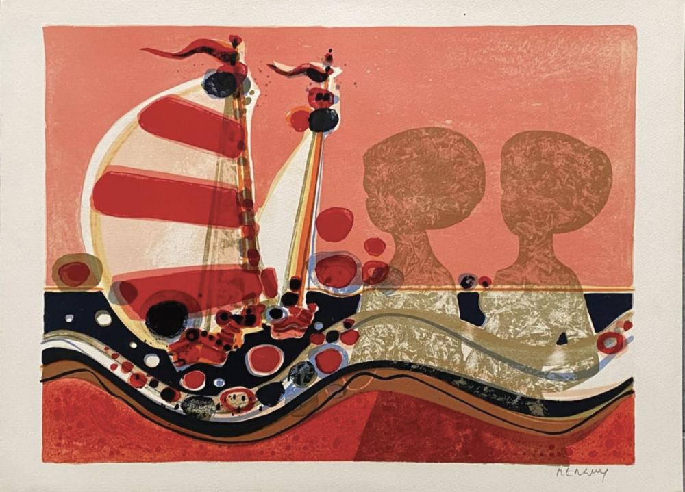 Frédéric Menguy comparable auction result: fr d ric menguy 1927 2007 ombres au voilier 1975