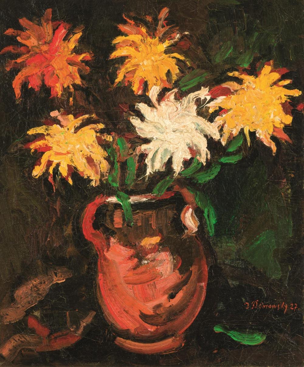 Josef Dobrowsky comparable auction result: josef dobrowsky chrysanthemums