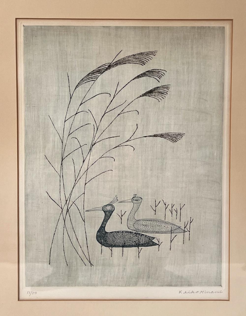 keiko minami japan 1911 2004 birds etching · Westport Auction · 2025-11-18 Keiko Minami comparable auction result: keiko minami japan 1911 2004 birds etching