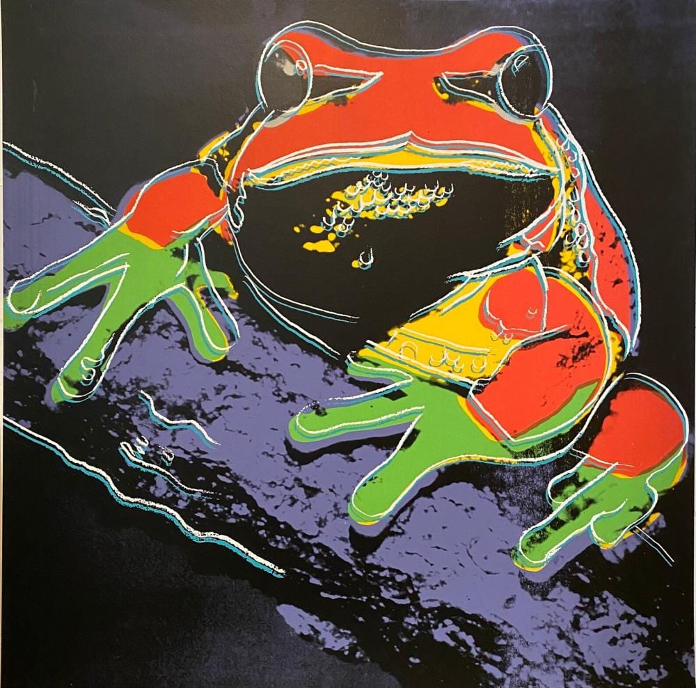 ANDY WARHOL 1928-1987 [AFTER] "TREE FROG" FROM THE ENDANGERED SPECIES SERIES"PRINT ON LENNOX MUSEUM BOARD, BLINDSTAMPED & STAMPED VERSO, 97X97CMS, UNFRAMED. sold by WA Art Auctions, lot 97 — auction record photograph