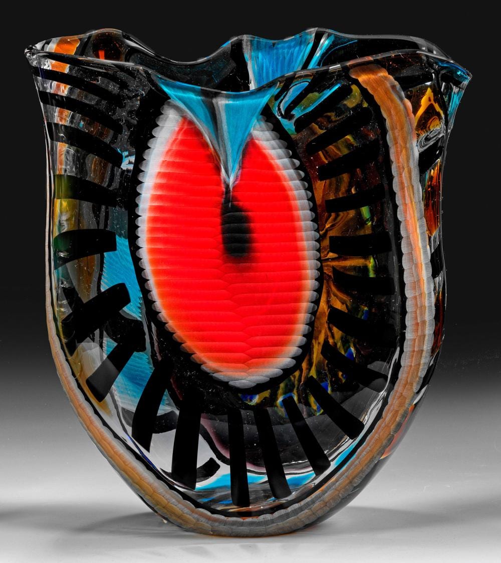 Afro Celotto comparable auction result: gro e organische kelchvase von afro celotto