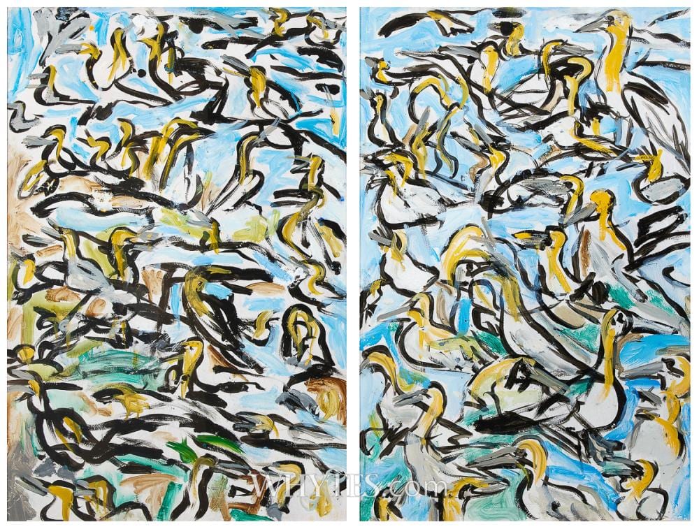 elizabeth cope b 1952 birds in our saltee islands 2003 diptych · Whyte's · 2025-12-01 Elizabeth Cope comparable auction result: elizabeth cope b 1952 birds in our saltee islands 2003 diptych