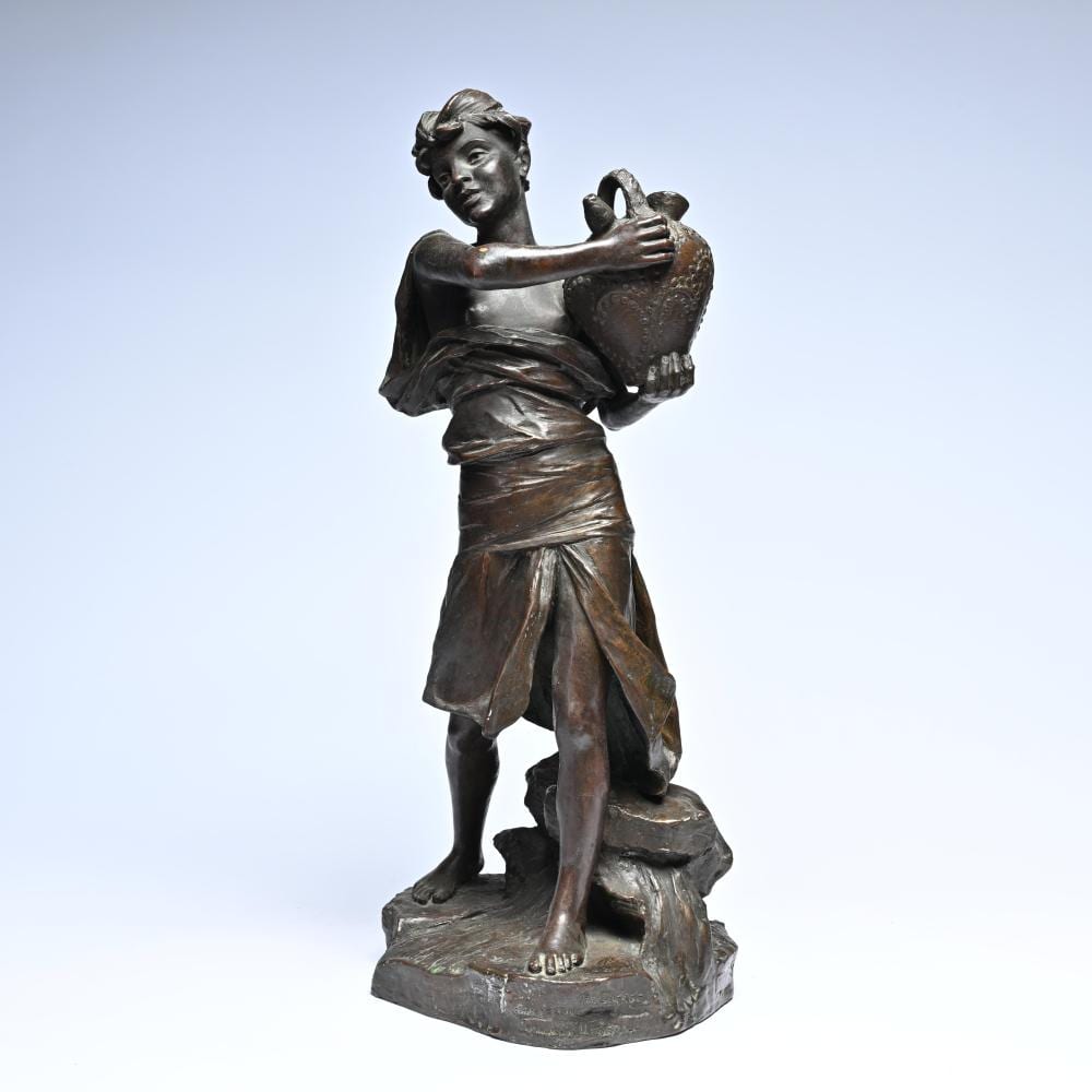 alfred d sir lanson 1851 1898 bronze sculpture of a girl with a jug marked cire perdu preuve unique and signed · Maison Jules Veilinghuis · 2025-11-29 Alfred Désiré Lanson comparable auction result: alfred d sir lanson 1851 1898 bronze sculpture of a girl with a jug marked cire perdu preuve unique and signed