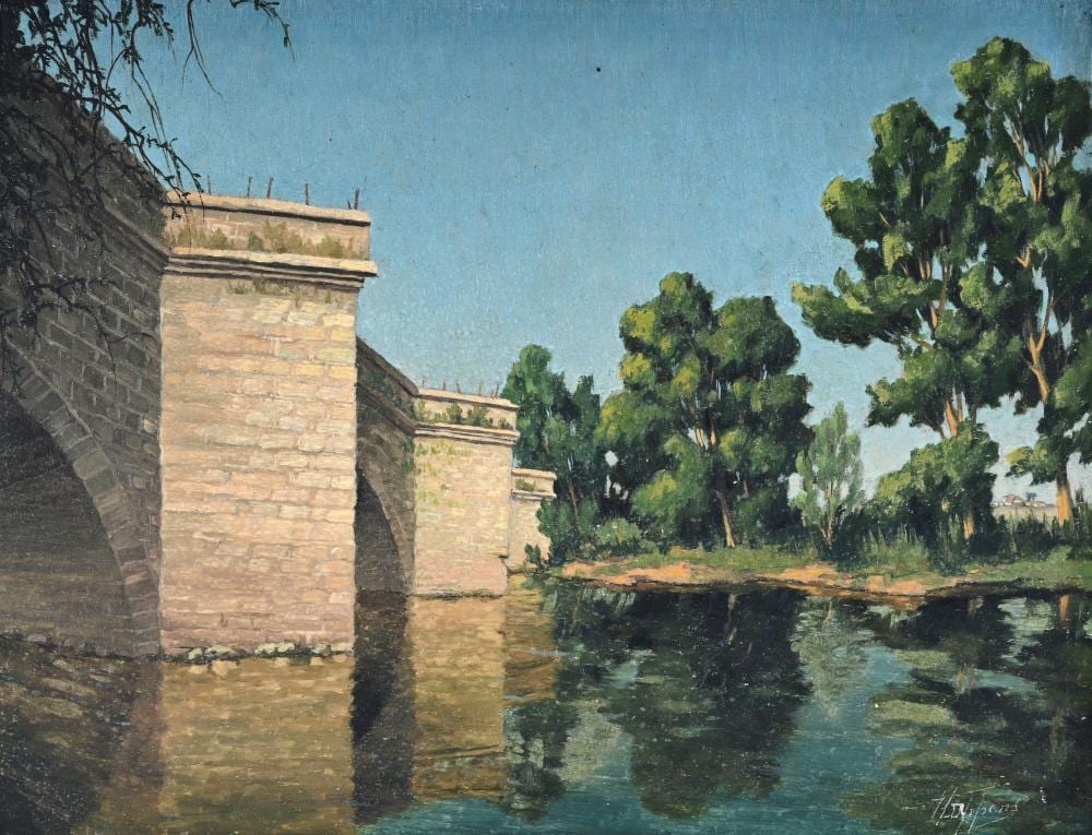 frans coppens 1895 1975 oil on artist s cardboard bridge in provence · Maison Jules Veilinghuis · 2025-11-29 Frans Coppens comparable auction result: frans coppens 1895 1975 oil on artist s cardboard bridge in provence