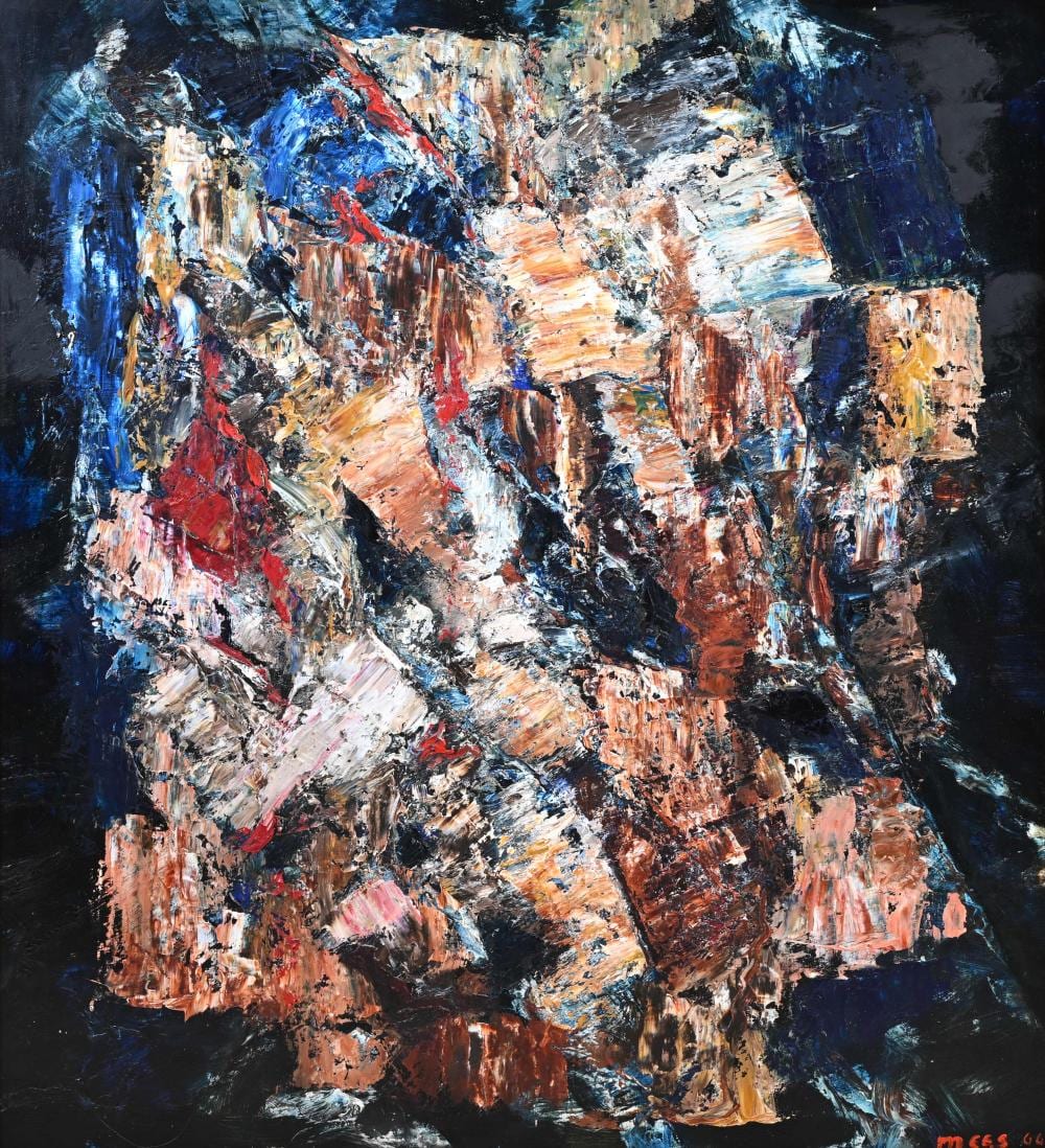 Jozef Mees comparable auction result: jozef mees 1898 1987 oil on panel composition 1966 signed