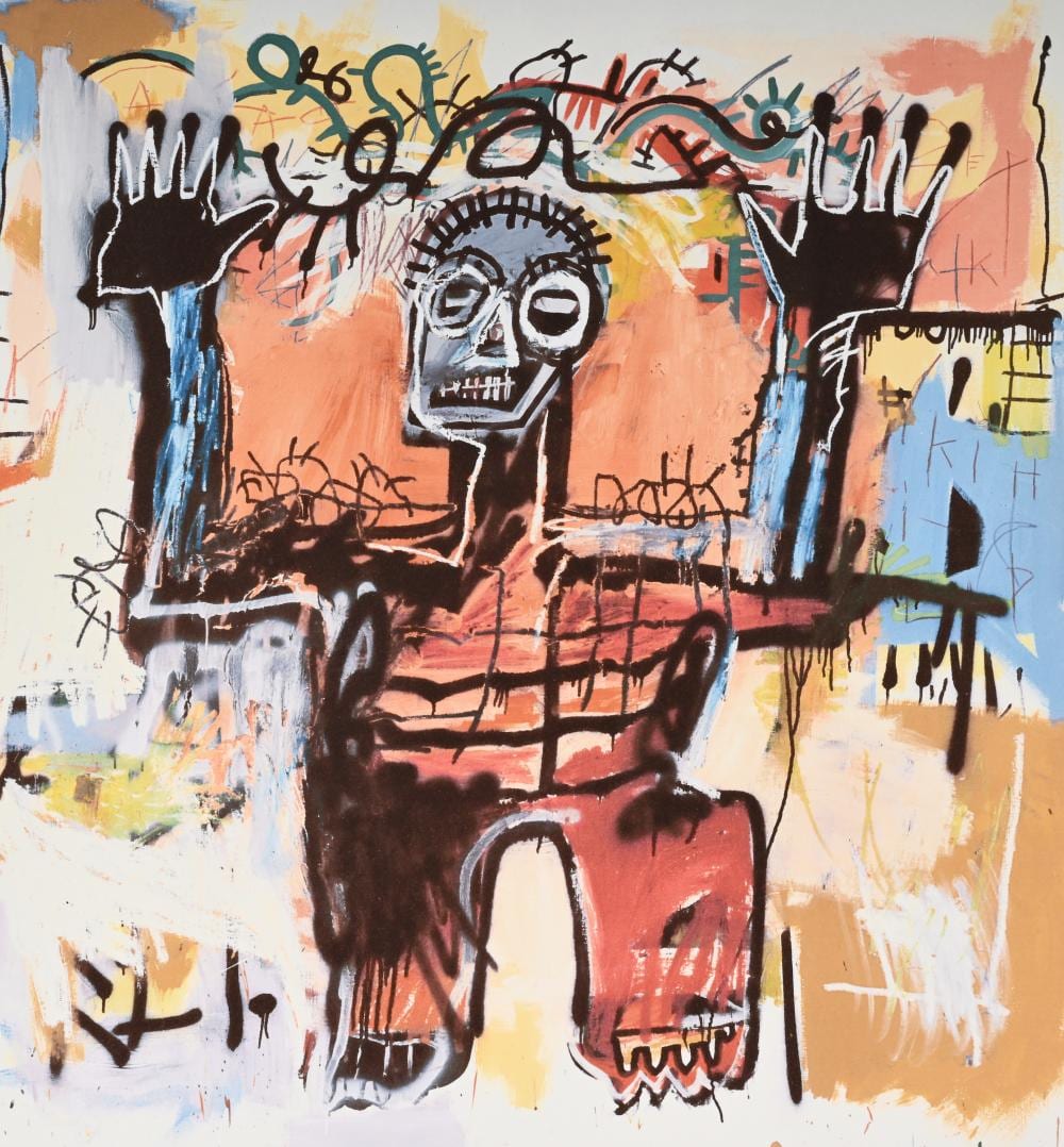 Jean-Michel BASQUIAT (1960-1988), print No title, numbered 43/100, stamped signature sold by Maison Jules Veilinghuis, lot 1118 — auction record photograph