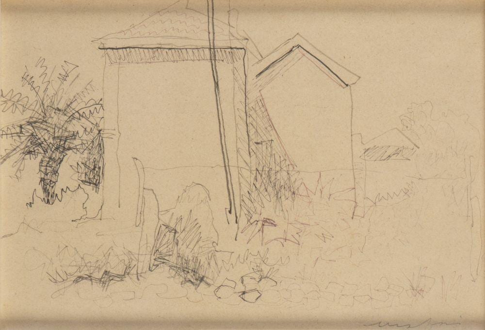 Mario Mafai comparable auction result: mario mafai roma 1902 1965 landscape with houses