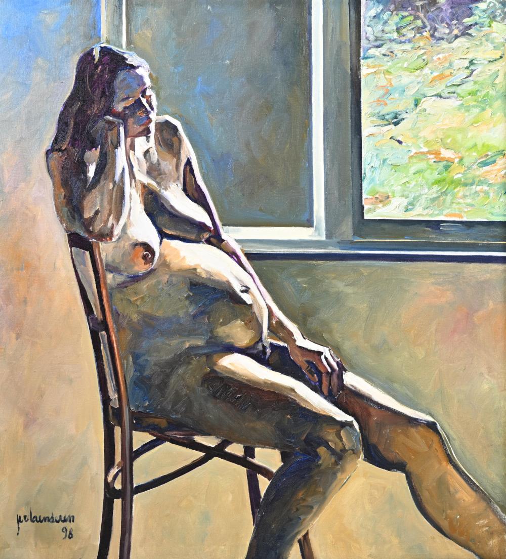 johan van vlaenderen 1952 oil on canvas his pregnant wife 1998 signed · Maison Jules Veilinghuis · 2025-12-01 Johan van VLAENDEREN comparable auction result: johan van vlaenderen 1952 oil on canvas his pregnant wife 1998 signed