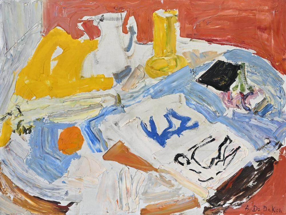 Albert de Deken comparable auction result: albert de deken 1915 2003 oil on canvas still life with jug signed