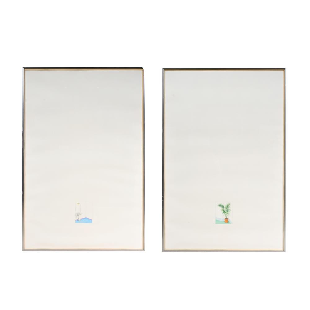 Pierre Lahaut comparable auction result: pierre lahaut 1931 2013 pencil on paper 2 palm and washbasin