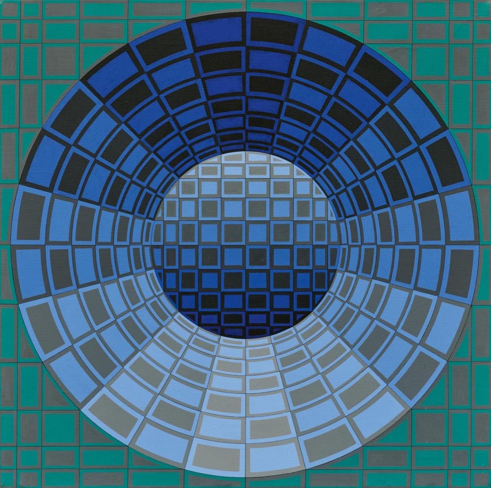 Victor Vasarely: "FORNAX" sold by Van Ham Kunstauktionen, lot 525 — auction record photograph
