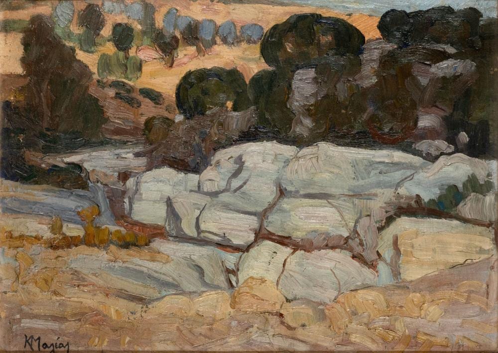 Konstantinos Maleas comparable auction result: konstantinos maleas 1879 1928 attic landscape