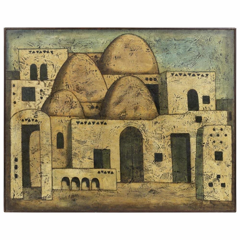 Louay Kayyali comparable auction result: louay kayyali syria 1934 1978 from the countryside of aleppo min reef halab