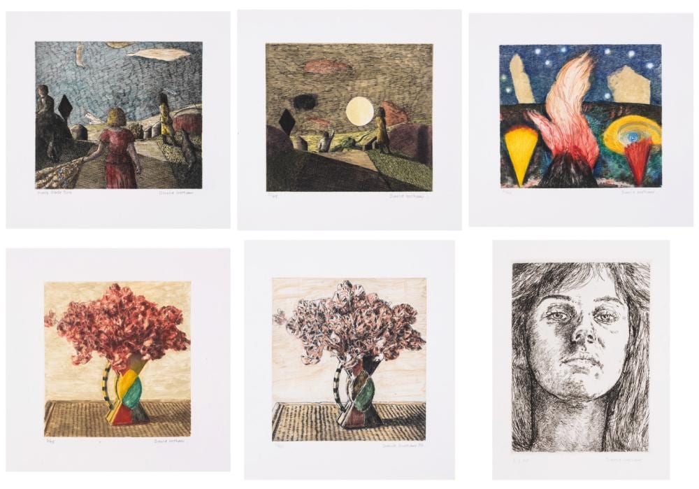 David Inshaw comparable auction result: david inshaw b 1943 untitled ten etchings
