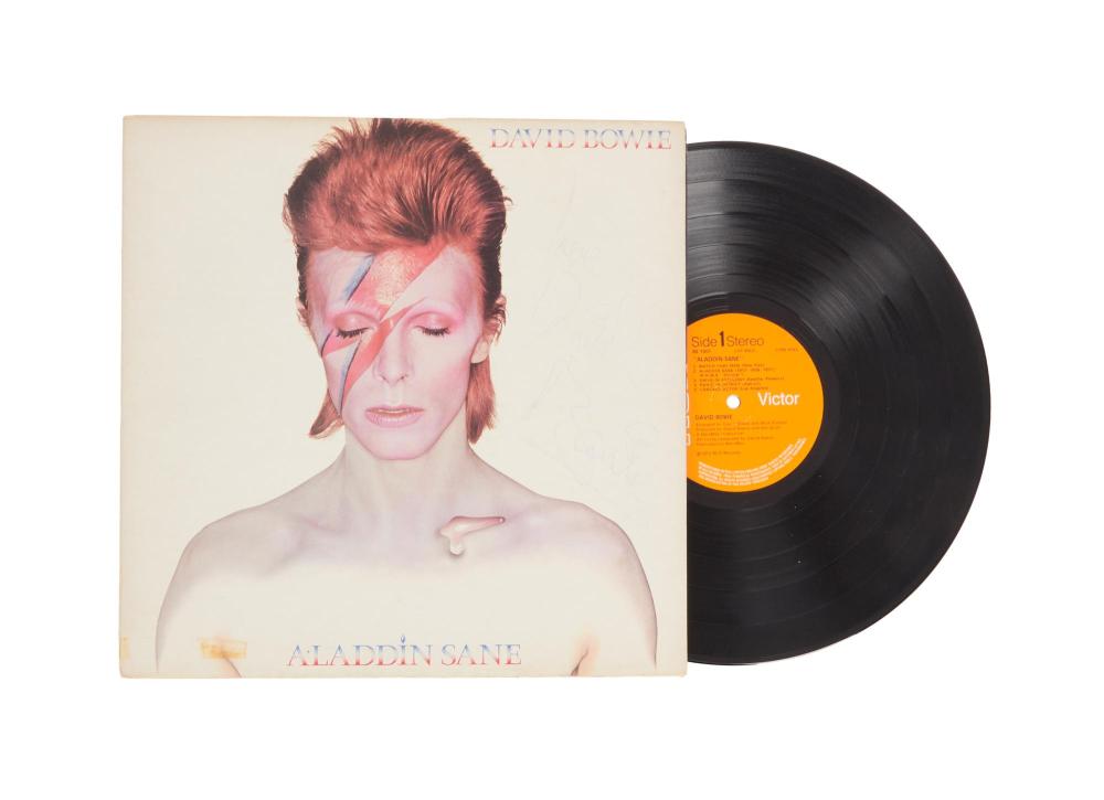 David Bowie | 1973 Signed "Alladin Sane" Record Album (First Pressing, UK) sold by Julien's Auctions, lot 306 — auction record photograph