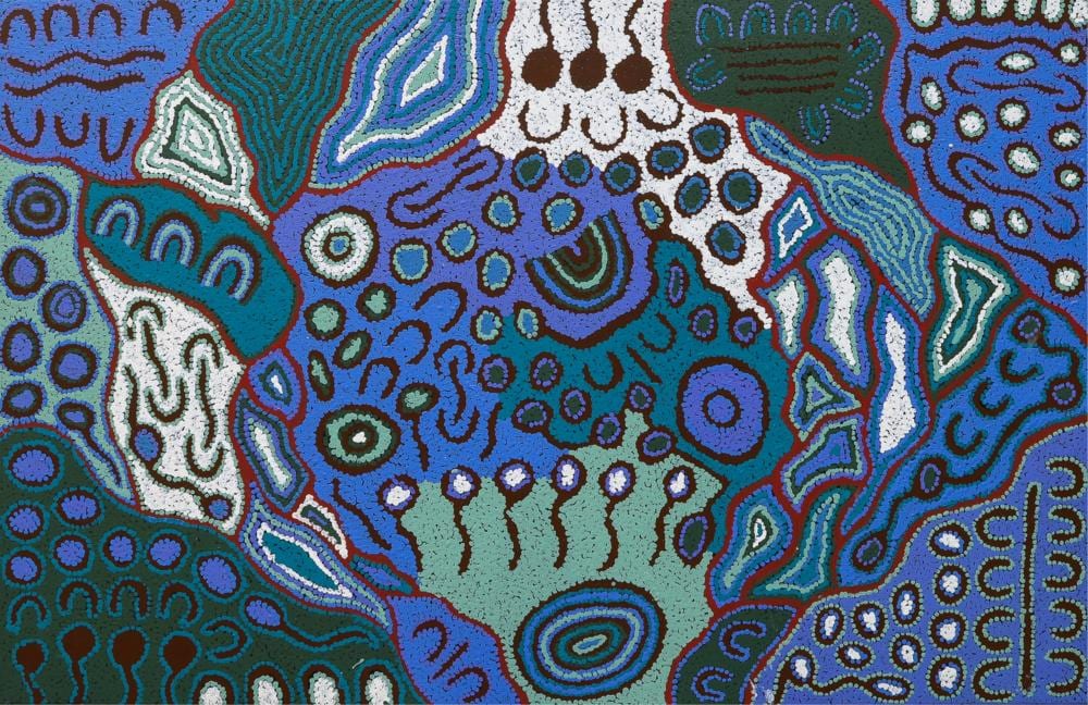 Lydia Young NAKAMARRA comparable auction result: lydia young nakamarra women s ceremony acrylic on linen 66cm x 101cm