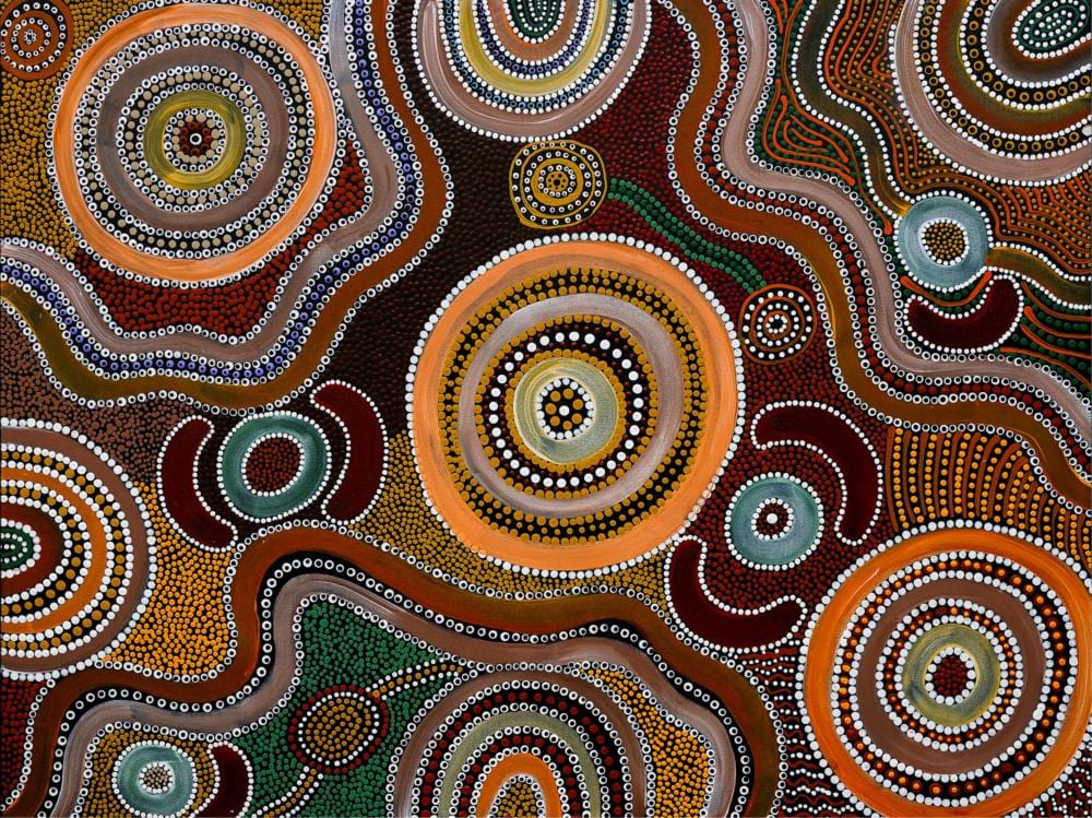 Gracie Kunoth comparable auction result: gracie kunoth serpent dreaming acrylic on canvas 72cm x 95cm