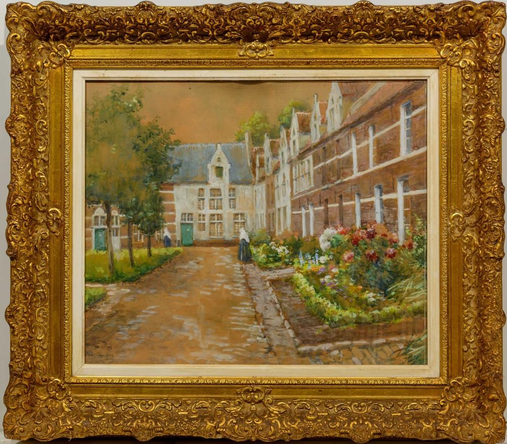 Victor Wagemaekers comparable auction result: victor wagemaekers belgian 1876 1953 mixed media flowers and figures in a street scene signed 60 x 80