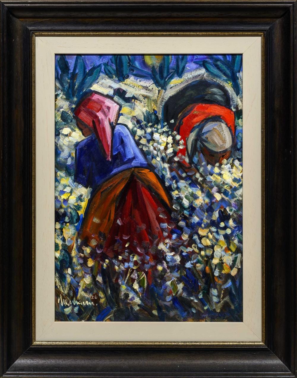 Hennie Niemann comparable auction result: hennie niemann sa born 1941 oil cotton pickers signed dated 20 52 x 37