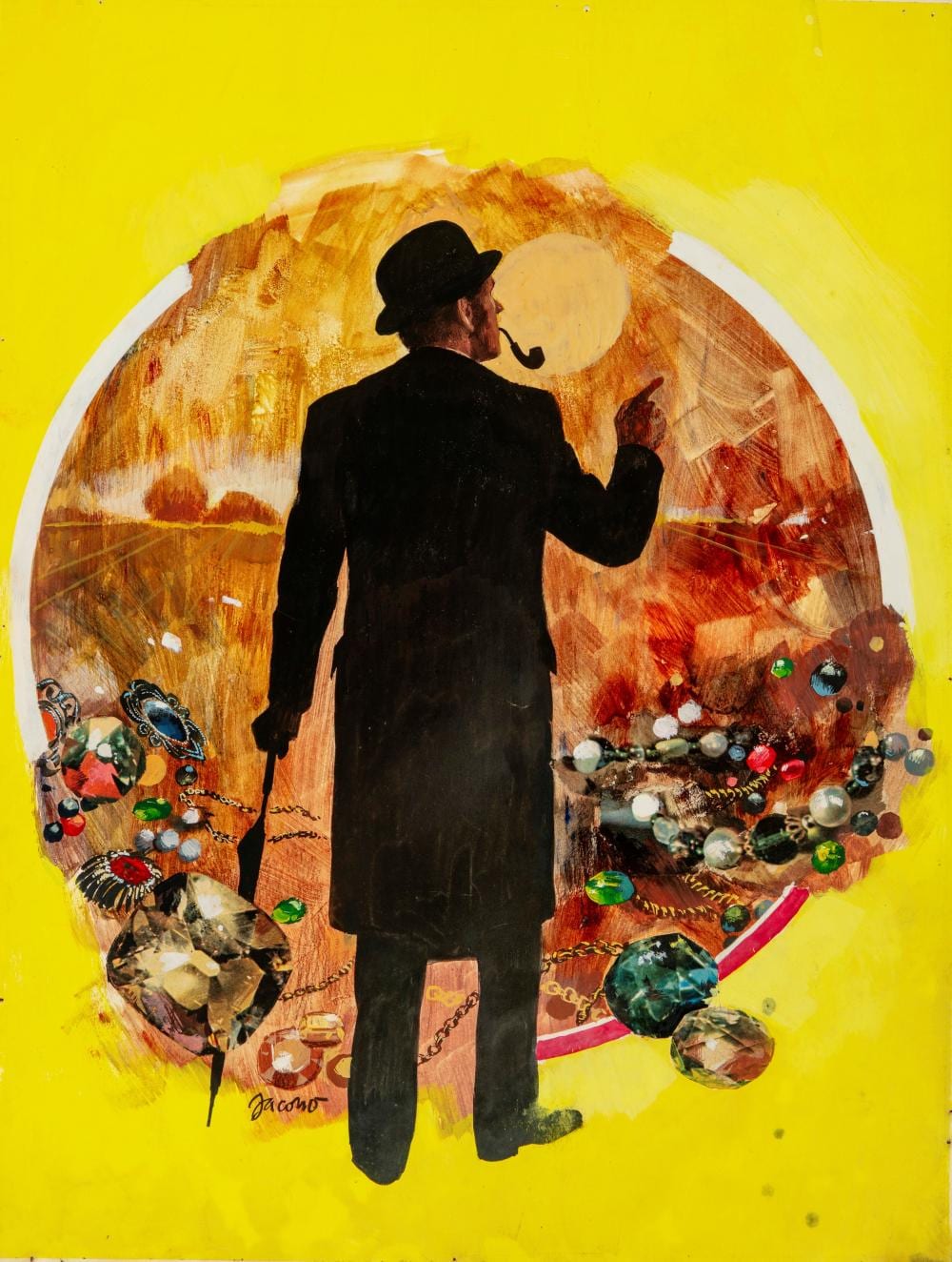 carlo jacono il giallo mondadori questione di follia 1983 · Finarte · 2025-12-18 Carlo Jacono comparable auction result: carlo jacono il giallo mondadori questione di follia 1983