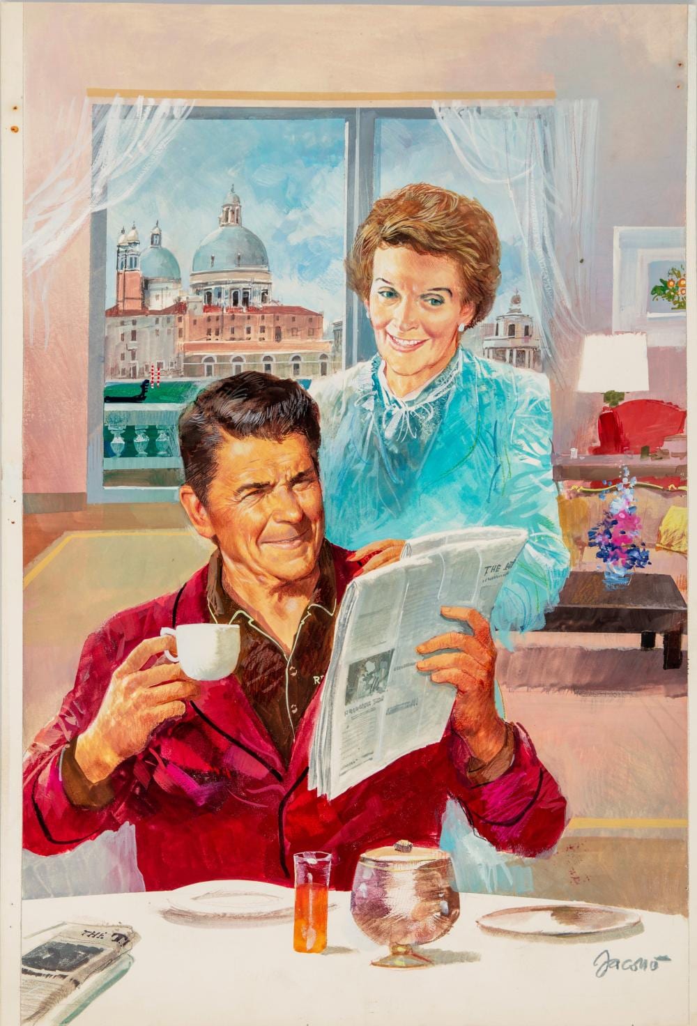 carlo jacono nancy e ronald reagan 1987 · Finarte · 2025-12-18 Carlo Jacono comparable auction result: carlo jacono nancy e ronald reagan 1987