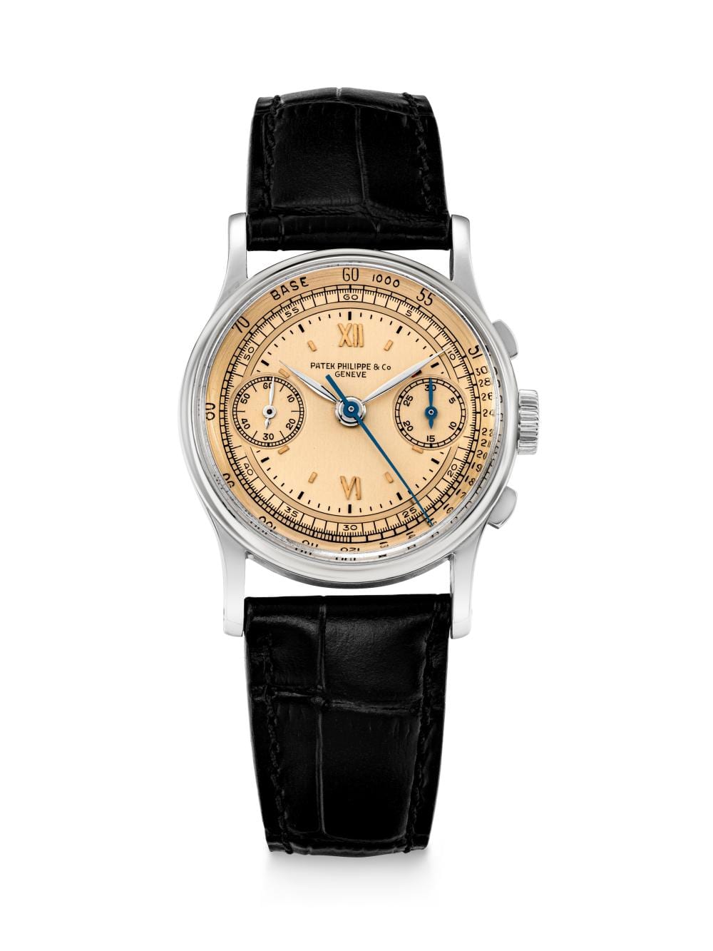Patek Philippe. An Extremely Rare And EXCEPTIONAL 18K WHITE GOLD CHRONOGRAP comparable sale