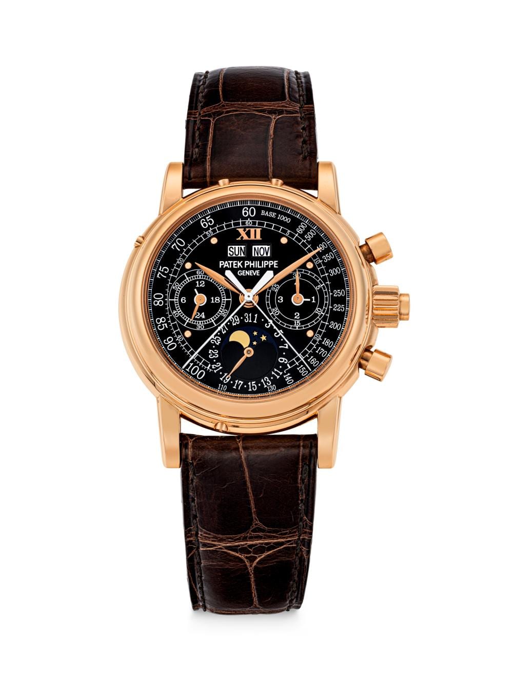 Patek Philippe. An Extremely Rare And IMPRESSIVE 18K PINK GOLD PERPETUAL… comparable sale
