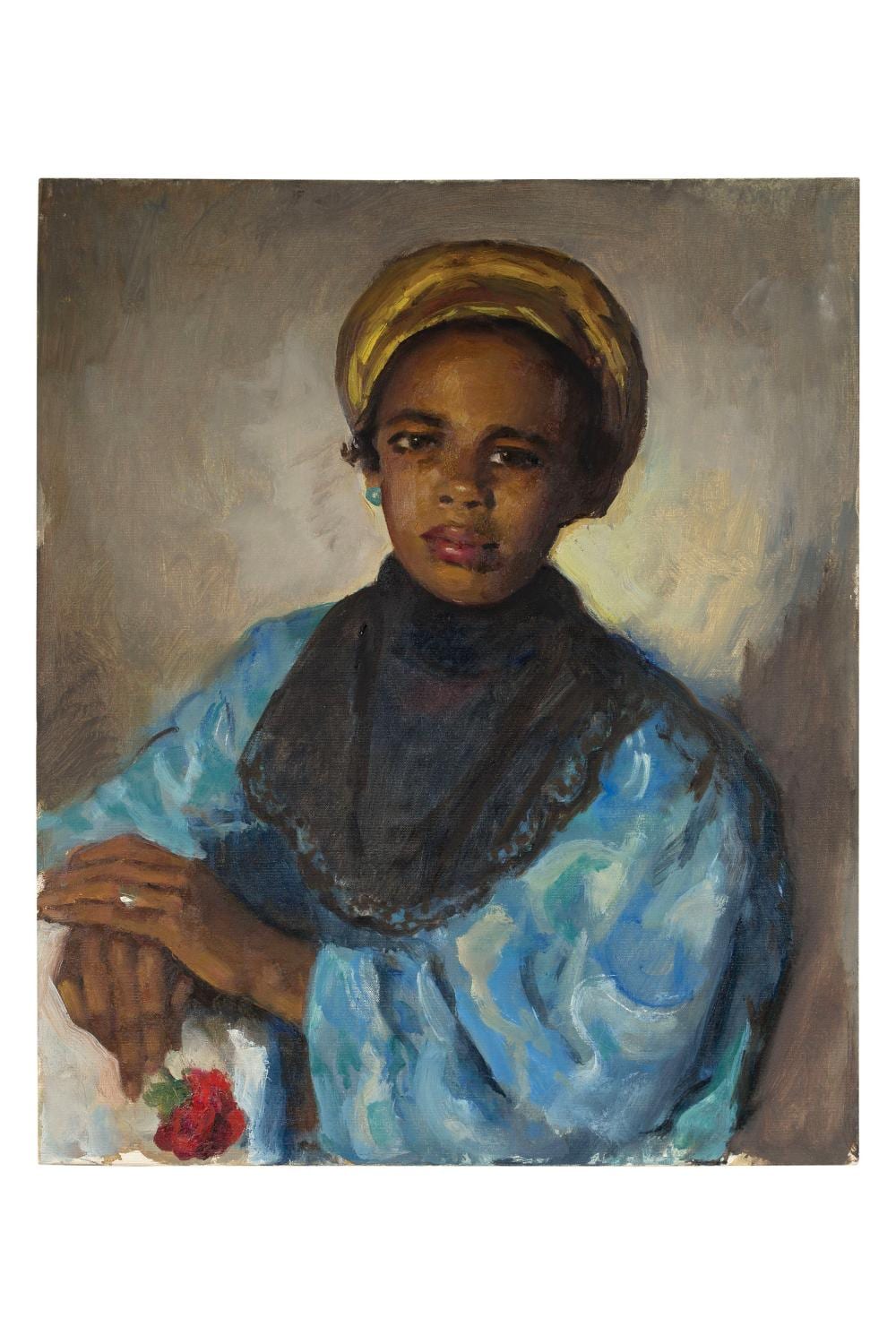 José Cruz Herrera comparable auction result: jos cruz herrera 1890 1972 le turban jaune